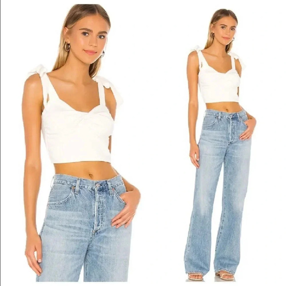 superdown jules tie strap top in white size small NWT new - Picture 2 of 7